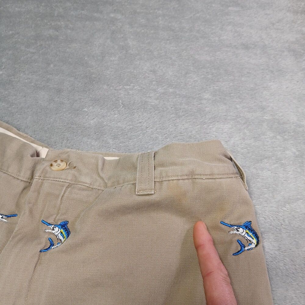 Berle 36x31 Mens Khaki Critter Pants Marlin Fish Embroidered Old Money Prep 36 - Picture 12 of 15